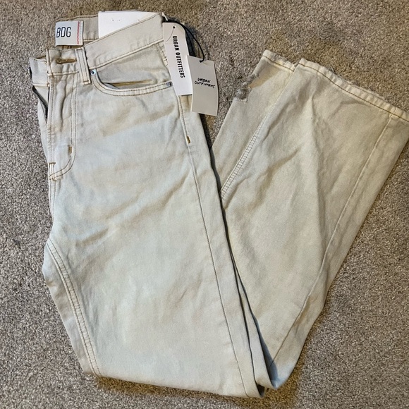 BDG urban outfitters high rise cowboy jeans in cream color size 25 - Picture 4 of 4